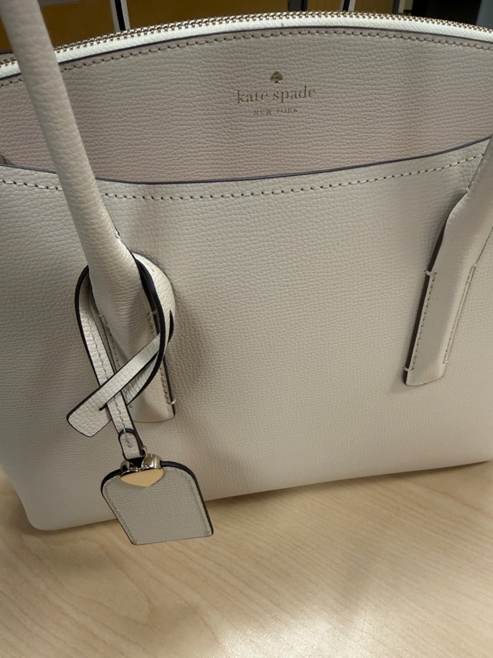 kate spade Cream Pebble Leather Tote